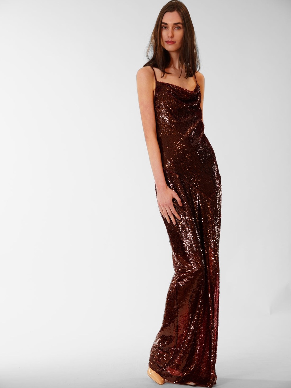40. Julia Jordan • NWOT Sequin Cowl Neck Slip Dress PTP 21-23”